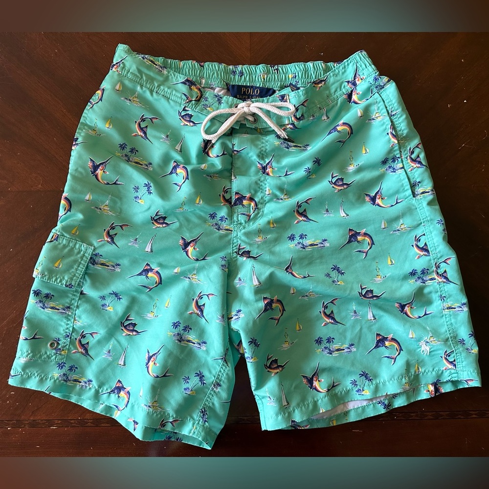 Polo Ralph Lauren Coastal Print 8.5-Inch Swim Trunks